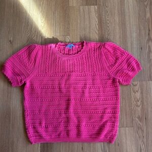 Draper James Pink Short Sleeve Knit Sweater Woman’s size L